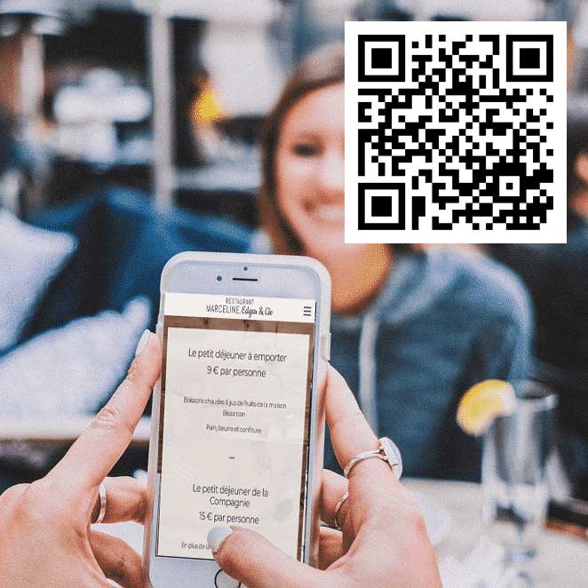 Un QR code gratuit pour donner un accès en ligne à votre carte de restaurant (un menu en ligne)