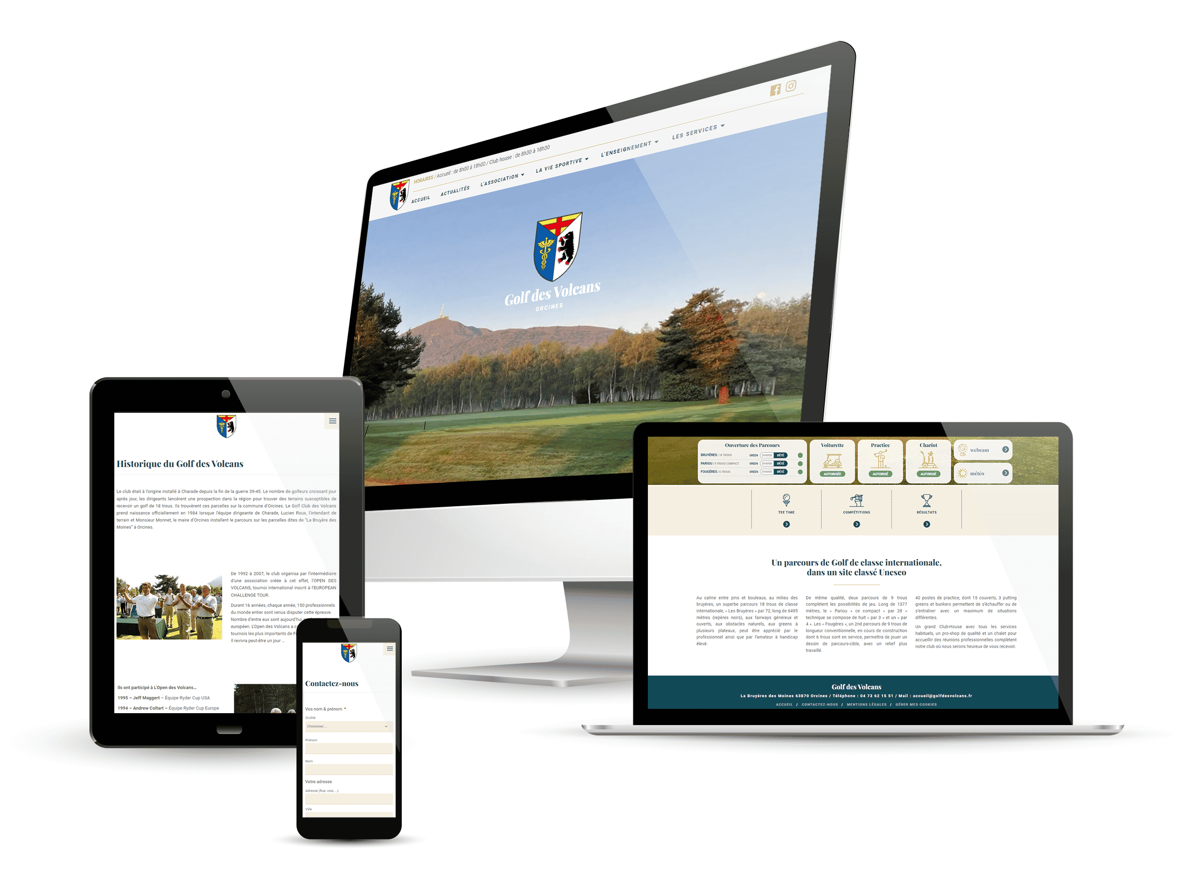 site web golf des volcans